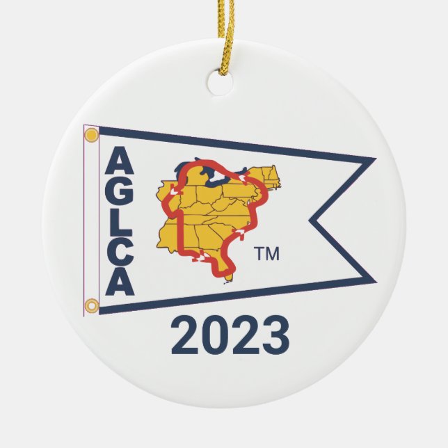 White Burgee (2023) Ceramic Ornament (Front)