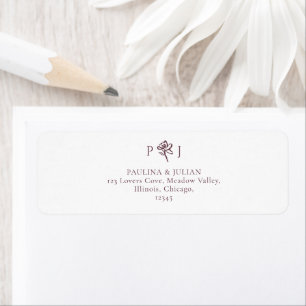 White & Burgundy Floral Wedding Return
