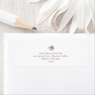 White & Burgundy Floral Wedding Return
