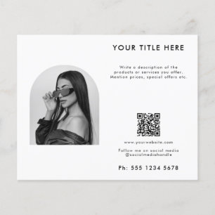 White Business Beauty Hair Nail Makeup Salon Flyer