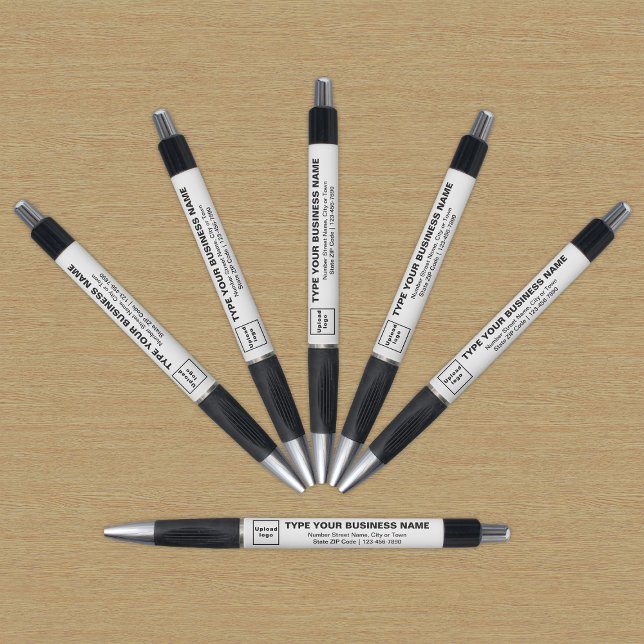 White Business Brand on Pen (Pen with white barrel and your business brand)