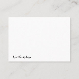 white business card