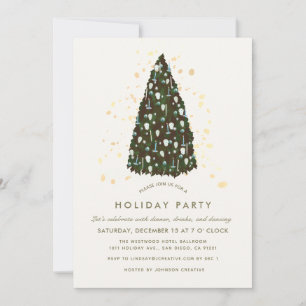 White Business Christmas Holiday Party Invitation
