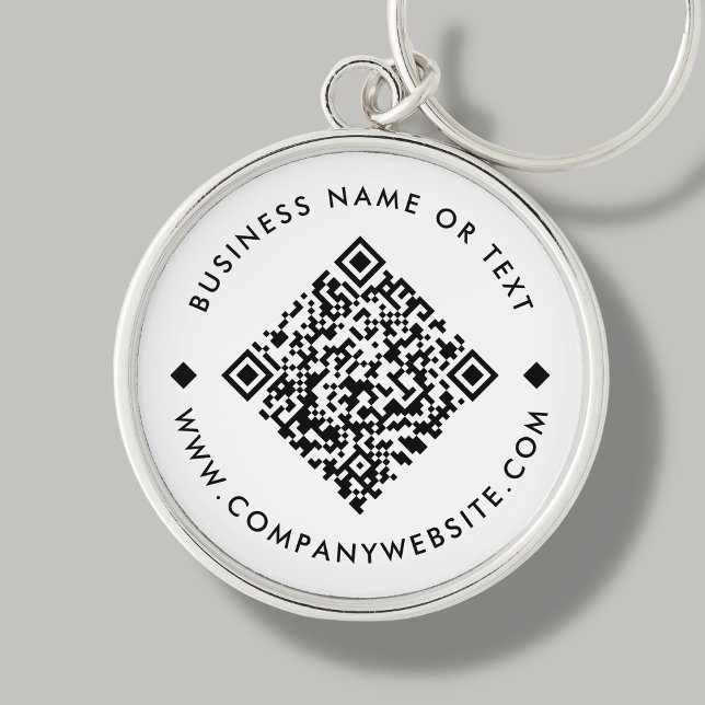 White | Business Custom QR Code Keychain (Creator Uploaded)