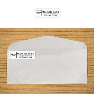 White Business Return Address Label
