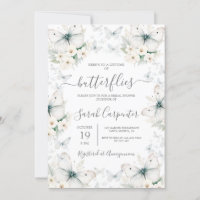 White Butterflies Bridal Shower