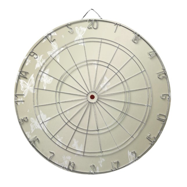 White Butterflies Dartboard (Front)