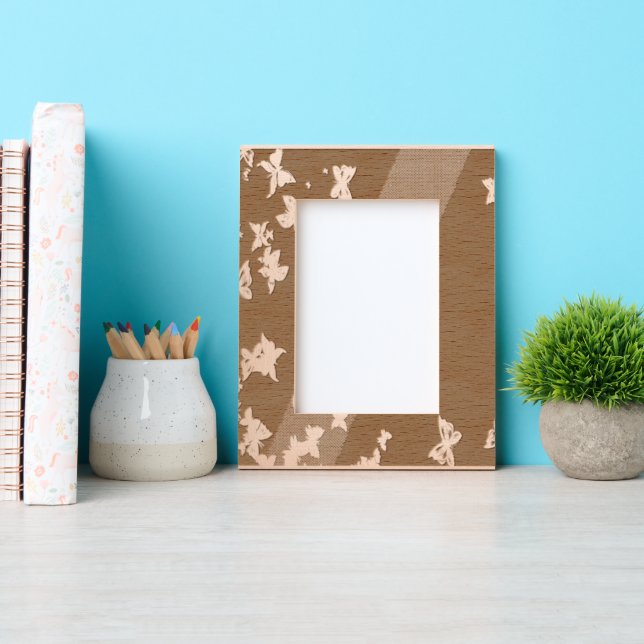 White Butterflies Etched Frames (Front)