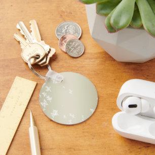White Butterflies Key Ring