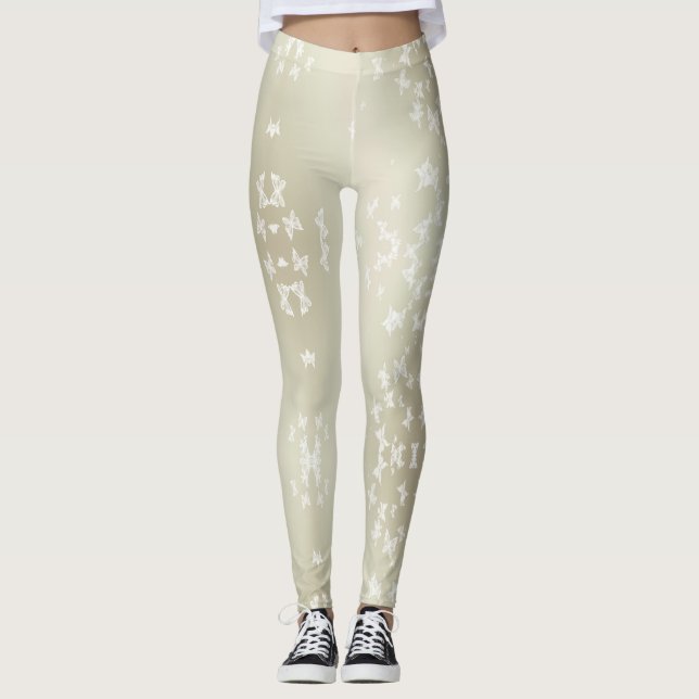 White Butterflies Leggings (Front)