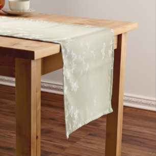White Butterflies Short Table Runner