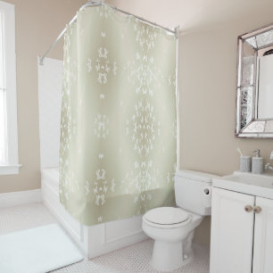 White Butterflies Shower Curtain