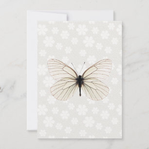 White Butterfly Couple's Wedding Shower Invitation
