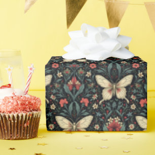 White Butterfly Elegance Wrapping Paper