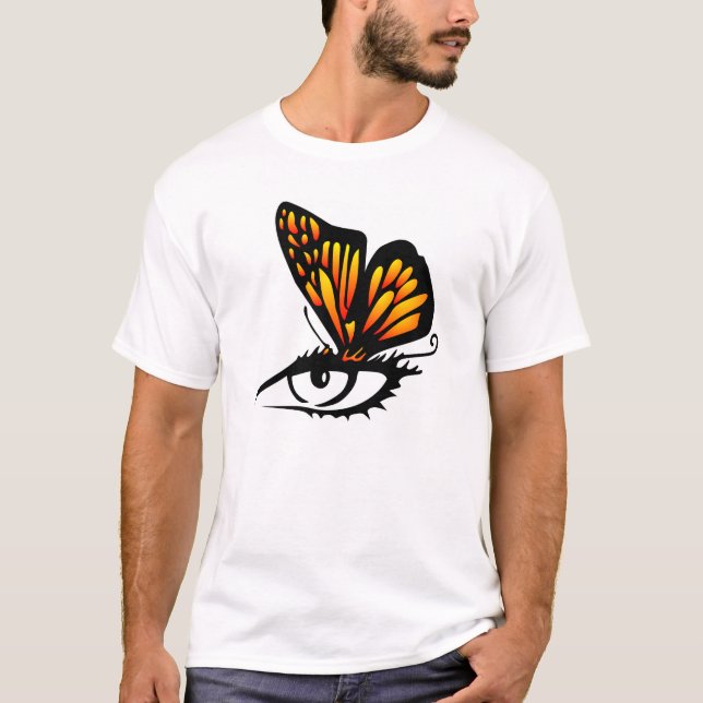 White Butterfly Eye T-Shirt (Front)