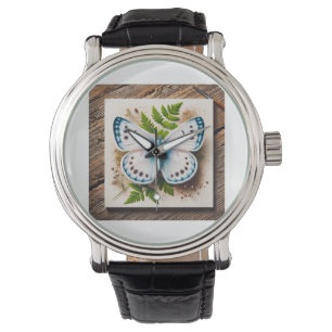 White Butterfly in Natural Setting 200724IREF220 - Watch