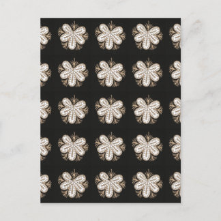 White Butterfly look flowers elegant sparkle gifts Postcard