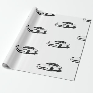White C6 Corvette Wrapping Paper