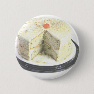 White Cake 6 Cm Round Badge