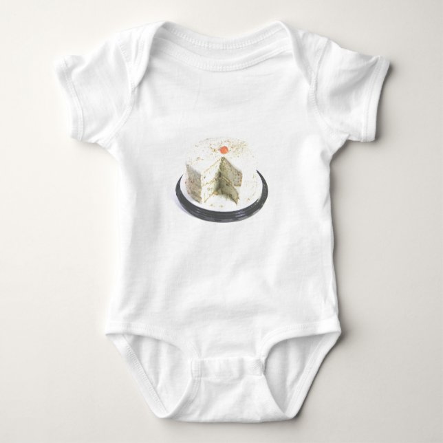 White Cake Baby Bodysuit (Front)