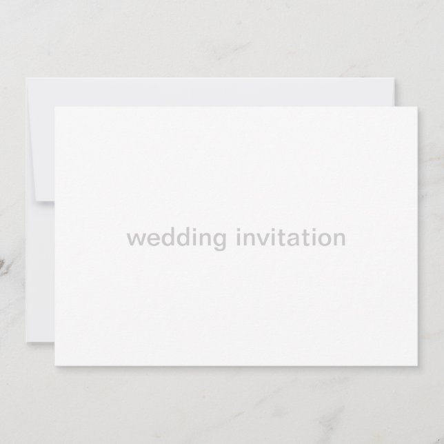 white cala lily wedding invitation template (Front)