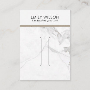 WHITE CALACATTA MARBTE TEXTURAIR CLIP DISPLAY CARD