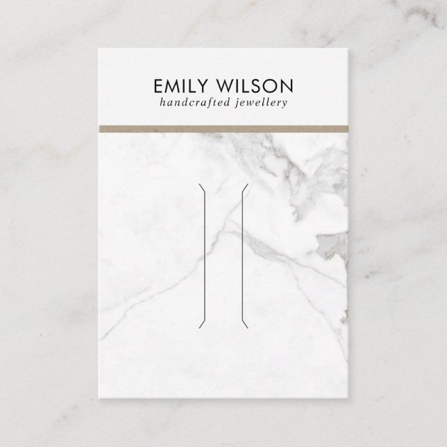 WHITE CALACATTA MARBTE TEXTURAIR CLIP DISPLAY CARD (Front)