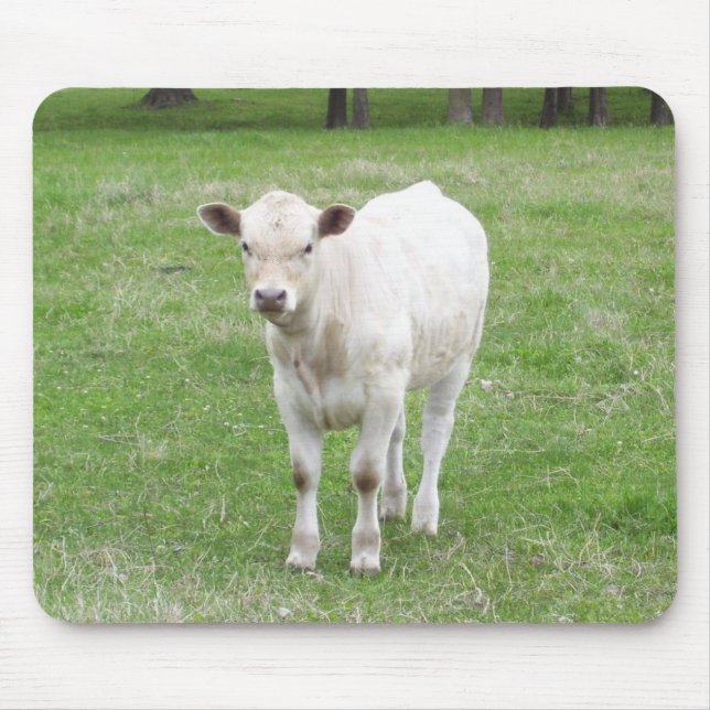 White Calf Mouse Mat (Front)