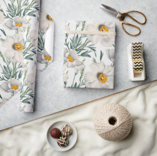 White California Tree Poppy Flowers Pattern Wrapping Paper