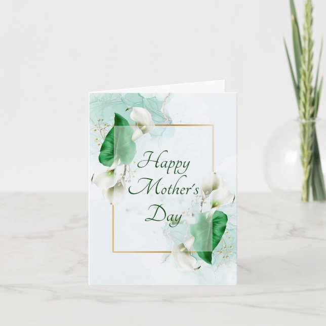 White calla lilies  card (Front)