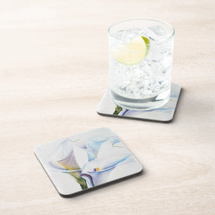WHITE CALLA LILIES COASTERS