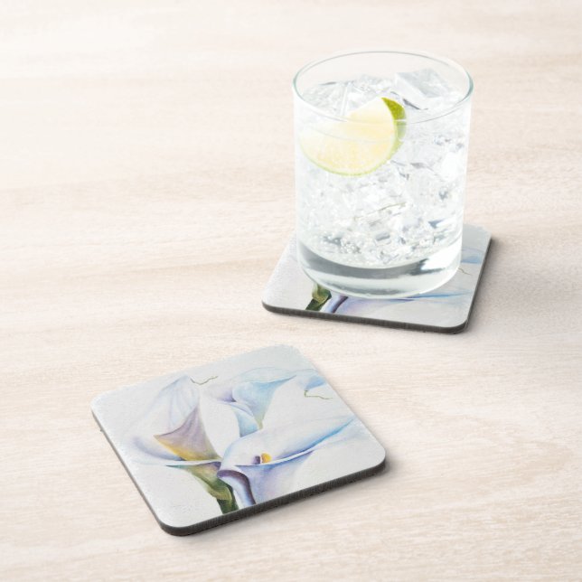 WHITE CALLA LILIES COASTERS (Right Side)