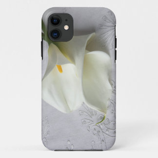 white calla lilies on linen iphone4 ID case