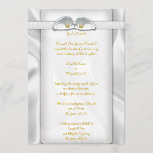 White Calla Lilly Invitations