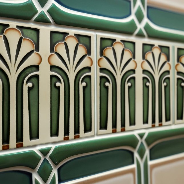 White Calla Lily Abstract Mid-Century Style Tile (Creator Uploaded)