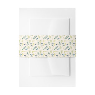 White Calla Lily and Eucalyptus Invitation Belly Band