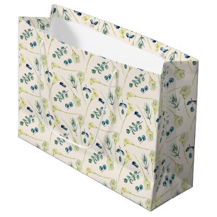 White Calla Lily and Eucalyptus Large Gift Bag