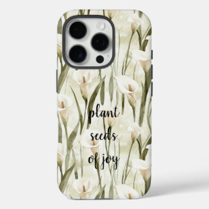 White Calla Lily Floral Joy iPhone 16 Pro Case