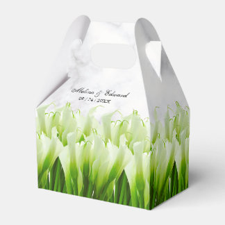 White Calla Lily Florals Wedding Favour Box