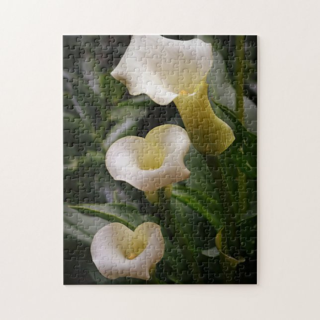 White Calla Lily Flowers Photographic Puzzle (Vertical)