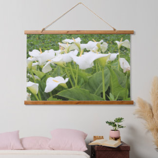 White Calla Lily   Hanging Tapestry