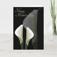 White Calla Lily Mother's Day Card