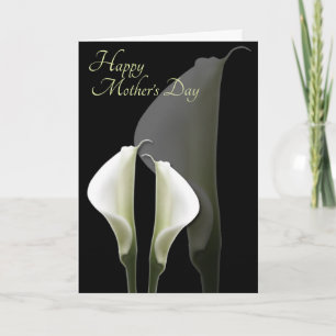 White Calla Lily Mother's Day Card