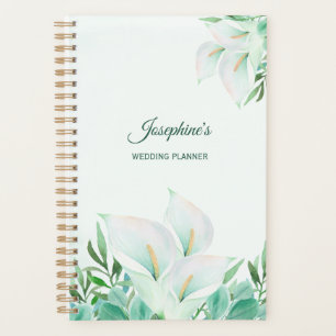 White Calla Lily Personalised Planner