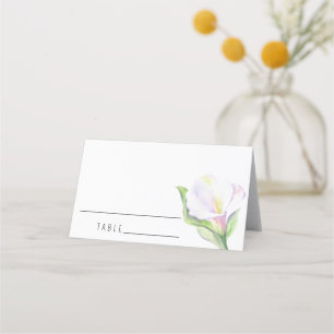 White calla - Wedding place cards
