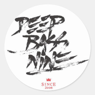 White Calligraffiti By Flixx Classic Round Sticker