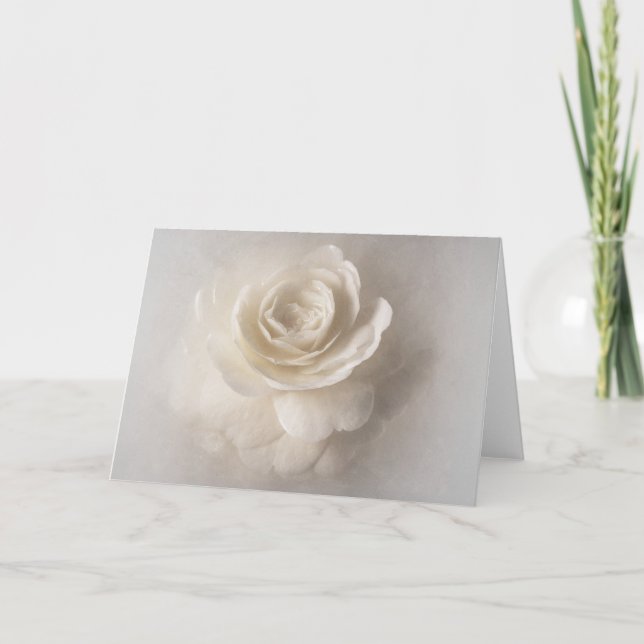 White Camelia flower  Card (Front)