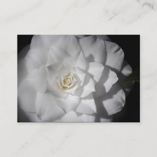 White Camellia Business Card (Front)