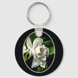 White Camellia Key Ring