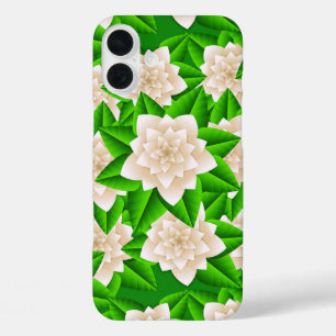 White Camellias and Green Leaves iPhone 16 Plus Case